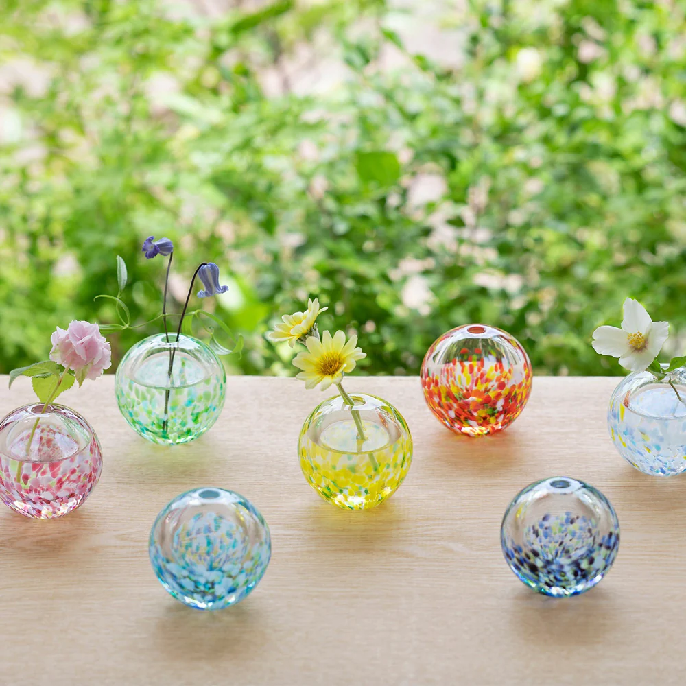 Tsugaru Vidro Flower Vase: Blue - Image 4