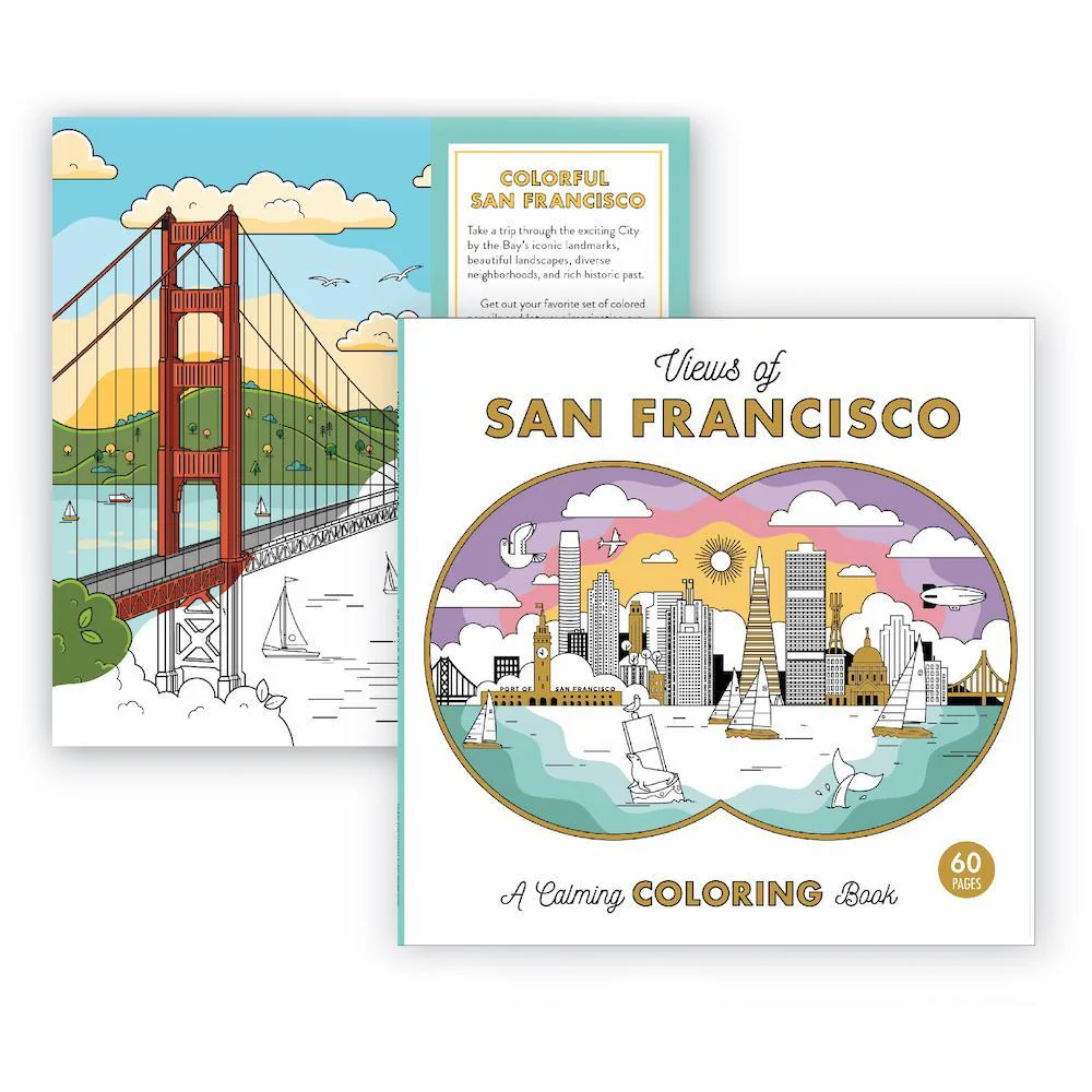 Views of San Francisco Calming Coloring Book