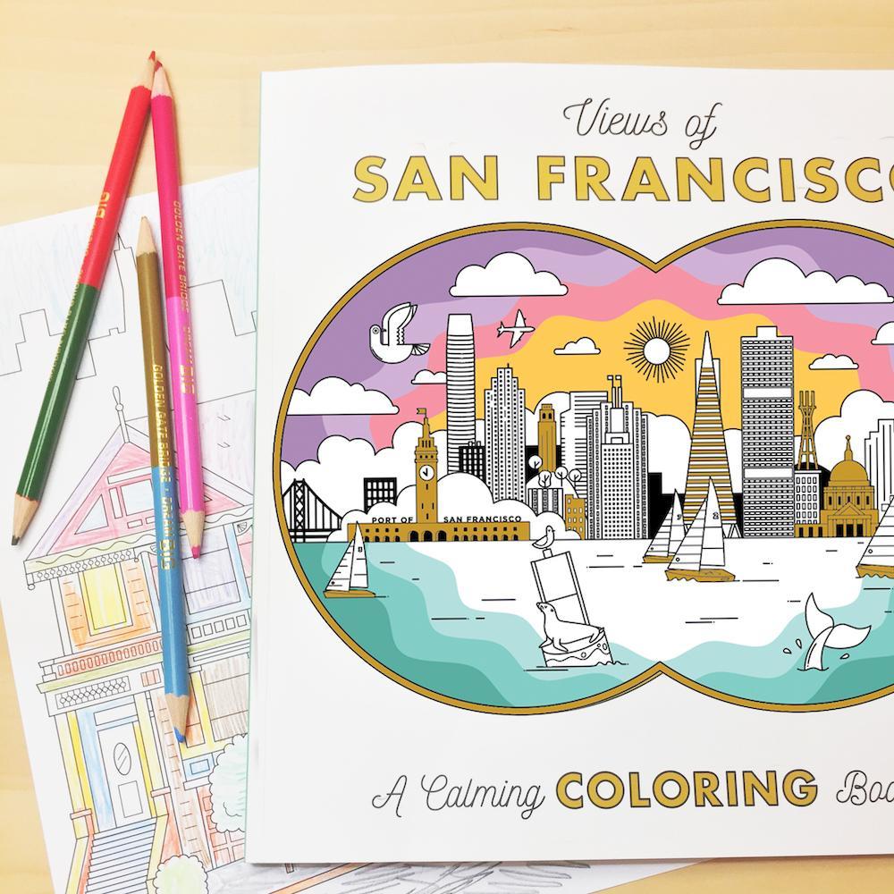 Views of San Francisco Calming Coloring Book - Image 2