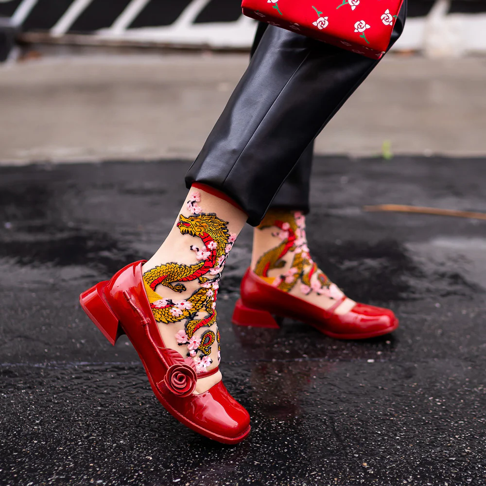 Year of the Dragon Sheer Socks - Image 3